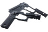 AW Custom 1911 Rail Add on Kit for AW NE Series / WE 1911 Series GBB (Non-Railed Ver.) - BK