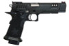 Army Armament Hi Capa Green Gas Airsoft Pistol - (BK, with Star Strippling Grip) (R611-SG)