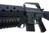 E&C M16A1 Airsoft AEG Rifle with M203 Grenade Launcher EC703 (QD 1.5 Gearbox, Blank Marking) - Black