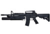E&C M4 RIS Airsoft AEG Rifle with M203 Grenade Launcher EC707 (QD 1.5 Gearbox, Blank Marking) - Black
