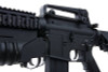 E&C M4 RIS Airsoft AEG Rifle with M203 Grenade Launcher EC707 (QD 1.5 Gearbox, Blank Marking) - Black