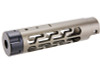 Narcos Airsoft Action Army AAP01 Front Barrel Kit (Type 7) (CNC Aluminum 6061) - Titanium Gray