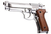 SRC M92 SR92 Platinum GBB Airsoft Pistol (Silver, Wood Grip)