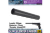 Laylax MODE-2 Carbon Fiber Slim Silencer (14mm CCW, L: 150mm)