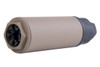 RGW MDX Suppressor Airsoft - 6 inch (14mm CCW, Aluminum) - Cerakote FDE