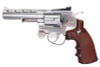 WinGun Airsoft Revolver CO2 701 (4 inch, Brown Grip, 6mm Version) - Silver