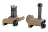 BJ TAC KAC 300 Style Folding Sight Set (Stainless Steel, DE)