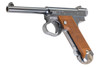 Marushin Nambu Type 14 Later Ver. GBB Airsoft Pistol - Silver with Wood Grip