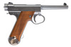 Marushin Nambu Type 14 Later Ver. GBB Airsoft Pistol - Silver with Wood Grip