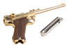 Marushin Luger P08 8 inch LangeLauf Checker Wood Grip Model Gun