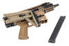 Maruyama SCW-9 Pro G GBB Airsoft SMG with MBT Stock - Tan Deluxe Edition