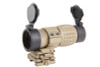 AIM-O 4X FXD Magnifier with Adjustable QD Mount - DE