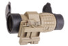 AIM-O 4X FXD Magnifier with Adjustable QD Mount - DE