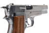 Marushin Browning Hi-Power Commercial Model Gun - Silver with Wood Grip