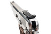 Marushin Browning Hi-Power Military Model Gun - Silver with Wood Grip
