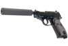 WE P38 Shorty Airsoft GBB Airsoft Pistol w/ Silencer - Black