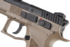 KJ Works ASG CZ P-09 Duty GBB Airsoft Pistol (Threaded Barrel)(ASG Licensed) - TAN