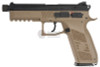 KJ Works ASG CZ P-09 Duty CO2 Airsoft Pistol (Threaded Barrel Version)(ASG Licensed) - TAN