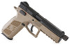 KJ Works ASG CZ P-09 Duty CO2 Airsoft Pistol (Threaded Barrel Version)(ASG Licensed) - TAN