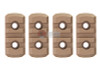 GK Tactical MLOK Picatinny Rail Sections (Nylon, 4pcs / Set) - Coyote Brown