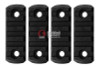GK Tactical M-LOK Nylon 5 Picatinny Rail Sections (4pcs / Set) - Black
