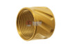 5KU Threaded Barrel Protector (Diagonals Knurled) - 14mm CCW (Gold)