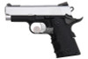 AW Custom NE10 1911 Officer Size GBB Airsoft Pistol - Silver Slide / Black Frame