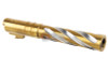 COWCOW Technology Tornado Stainless Steel Threaded Outer Barrel for Tokyo Marui Hi-Capa 5.1 GBB Series (.45 marking) - Gold