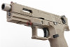 KJ Works KP-13F Full Auto Metal Slide GBB Airsoft Pistol - TAN