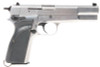 WE Browning Hi-Power MK3 Green Gas Airsoft Pistol  - Silver