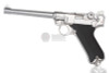 WE P08 Luger Green Gas Airsoft Pistol (6 inch, Silver)
