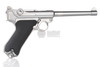 WE P08 Luger Green Gas Airsoft Pistol (6 inch, Silver)