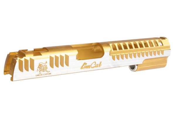 Gunsmith Bros Limcat Multic Cuts Standard Single Slide for Tokyo Marui Hi-Capa GBB - Gold 2 Tone