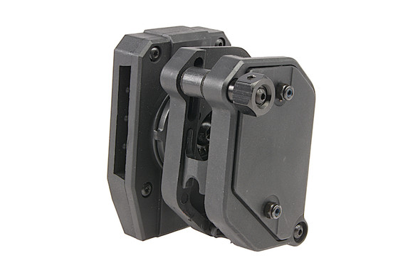 WoSport IPSC Multi-Angle Rotating Magazine Carrier for Double Stack Pistol Magazine - Black