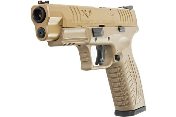 WE XDM 4.5 inch Green Gas Airsoft Pistol (Licensed by Springfield Armory) - Tan