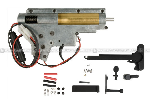 G&P 8mm Bearing Complete Gearbox Set for M4 Series (Rear Wiring / Tamiya Connector)