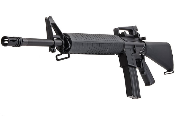 E&C M16A3 Airsoft AEG Rifle EC306 (QD 1.5 Gearbox, Blank Marking) - Black