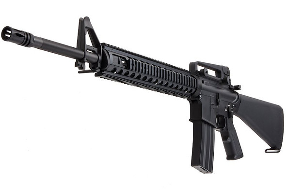 E&C M16A4 Airsoft AEG Rifle EC307 (QD 1.5 Gearbox, Blank Marking) - Black
