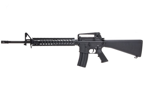 E&C M16A4 Airsoft AEG Rifle EC307 (QD 1.5 Gearbox, Blank Marking) - Black