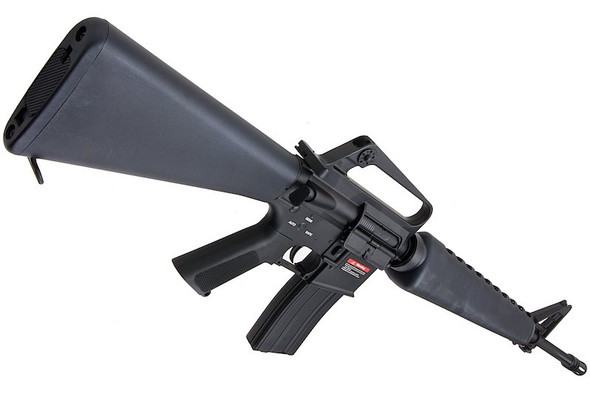 E&C M16A1 Airsoft AEG Rifle EC320 (QD 1.5 Gearbox, Blank Marking) - Black