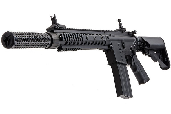 E&C SR16 E3 URX3 10 inch Airsoft M4 AEG Rifle EC317 (QD 1.5 Gearbox) w/ Silencer - Black