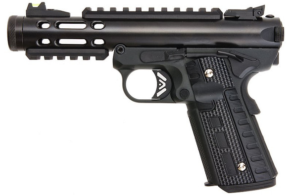 WE 1911 Galaxy Green Gas Airsoft Pistol - Black Slide with Black Frame