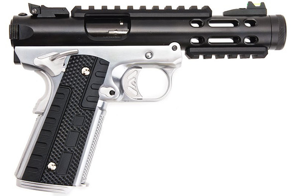 WE 1911 Galaxy Green Gas Airsoft Pistol - Black Slide with Silver Frame
