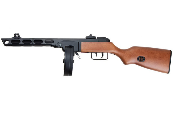 Snow Wolf PPSH 41 AEG Airsoft Classic Rifle (Real Wood) - Black (SW-09W)
