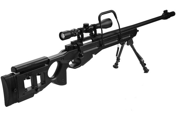 Snow Wolf SV-98 Airsoft Sniper Rifle with Bipod & Scope - Black (SW025A)(Spring Power)