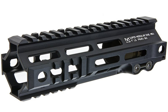 Z-Parts MK4 Rail (Aluminum, 7 inch with Barrel Nut) for Tokyo Marui M4 MWS GBBR Airsoft - Black