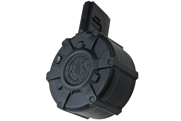 G&G M4 Drum Magazine (2300 rounds, Auto Winding, Black)