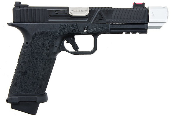 RWC Agency Arms EXA Green Gas Airsoft Pistol - (Stainless Steel Barrel w/ 417 Compensator - Silver)