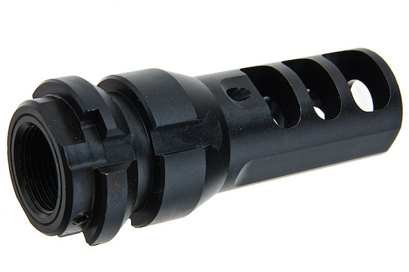 Angry Gun DAKM Flash Hider (Type 1) - Black (for 14mm CCW)