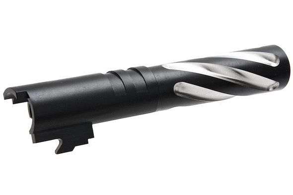 GK Tactical Tokyo Marui Hi Capa 4.3 GBB Airsoft Outer Barrel (Tornado, Stainless Steel) - Black